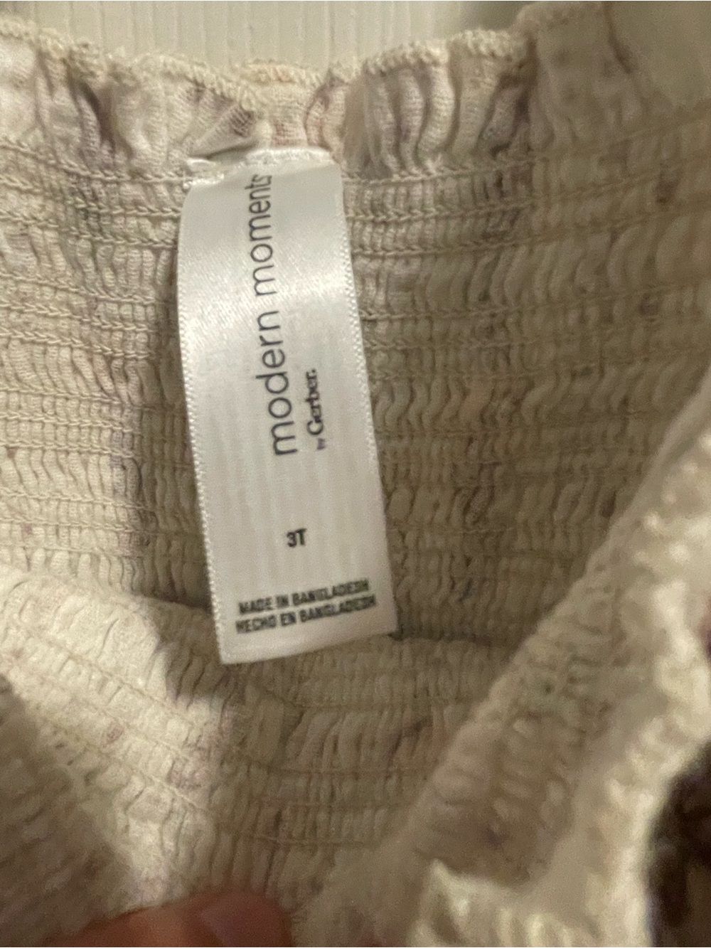 Modern Moments by Gerber Girls 3T Floral Smocked Cotton Gauze Romper NWT - Picture 10 of 11